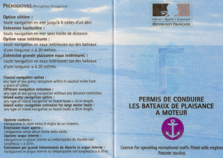 permis bateau